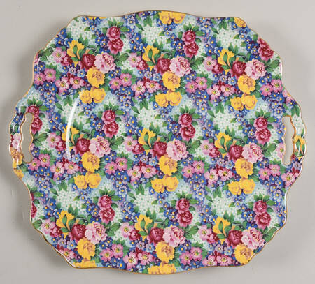 Julia (Disc. 1954) Square Handled Cake Plate