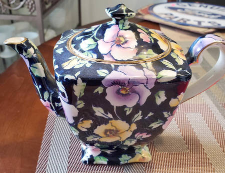 May Festival Cobalt Blue Ascot Teapot & Lid
