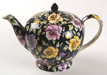 May Festival Cobalt Blue Albans Tea Pot & Lid