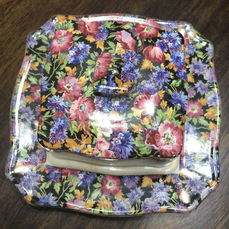 Majestic Older Large Square Ascot Covered Butter