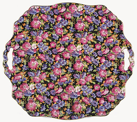 Majestic Older Square Handled Cake Plate