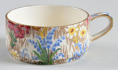 Marguerite (Gold Trim) Stacking Mini Open Sugar Bowl