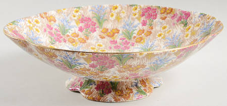 Marguerite (Gold Trim) 10" Large Salad Serving Bowl