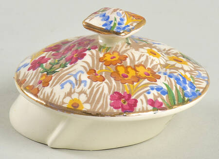 Marguerite (Gold Trim) Lid for 2 Cup Ascot Teapot