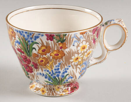 Marguerite (Gold Trim) Footed Cup