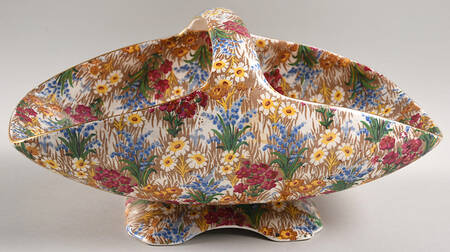 Marguerite (Gold Trim) Large Basket