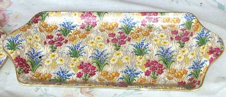 Marguerite (Gold Trim) Large Sandwich Tray