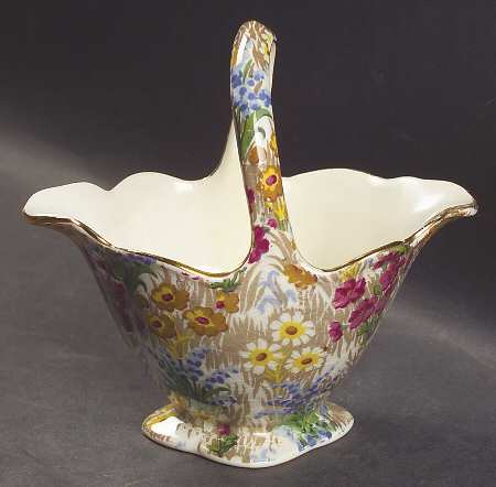 Marguerite (Gold Trim) Rowsley Basket