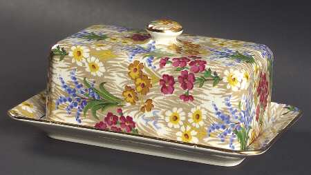 Marguerite (Gold Trim) Covered Butter/Cheese