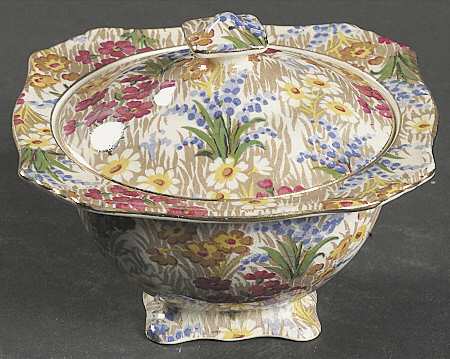 Marguerite (Gold Trim) Ascot Sugar Bowl & Lid