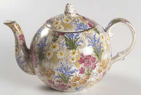 Marguerite (Gold Trim) 3 Cup Elite Teapot & Lid