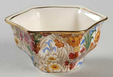Marguerite (Gold Trim) Hector Shape Open Sugar Bowl