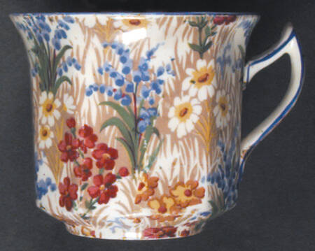 Marguerite (Blue Trim) Footed Cup