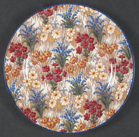 Marguerite (Blue Trim) Dessert/Pie Plate