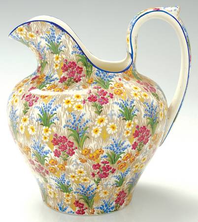 Marguerite (Blue Trim) Large Pitcher