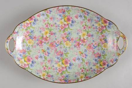 Marion (Older) Handled Malta Shape Oval Tray