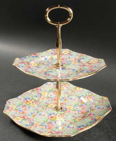 Marion (Older) 2 Tiered Serving Tray (Luncheon & Salad Plate)