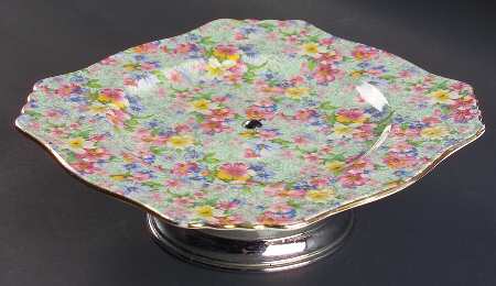 Marion (Older) Footed Cake Plate w/Metal Base