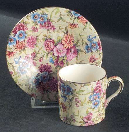 Mayfair Can Shape Demitasse Cup and Saucer Set