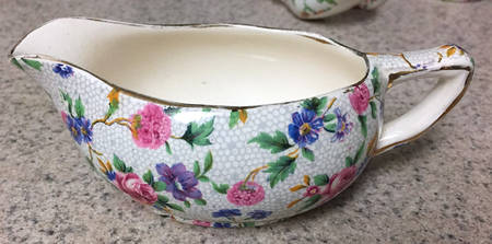 Old Cottage Chintz (Pre 1960, Cream) Individual Gravy Boat No Underplate
