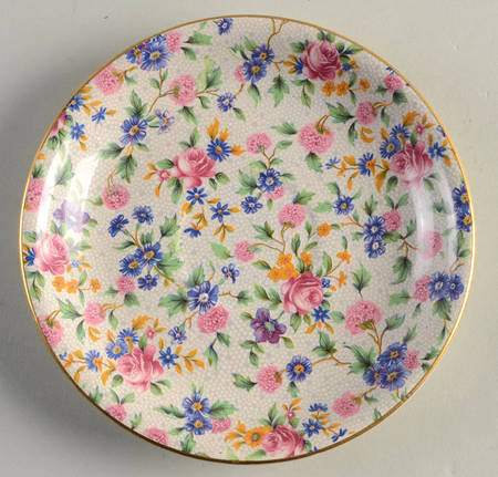 Old Cottage Chintz (Pre 1960, Cream) Saucer for Oversized Cup