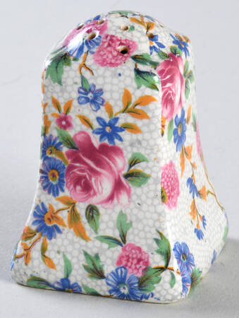 Old Cottage Chintz (Pre 1960, Cream) Salt Shaker
