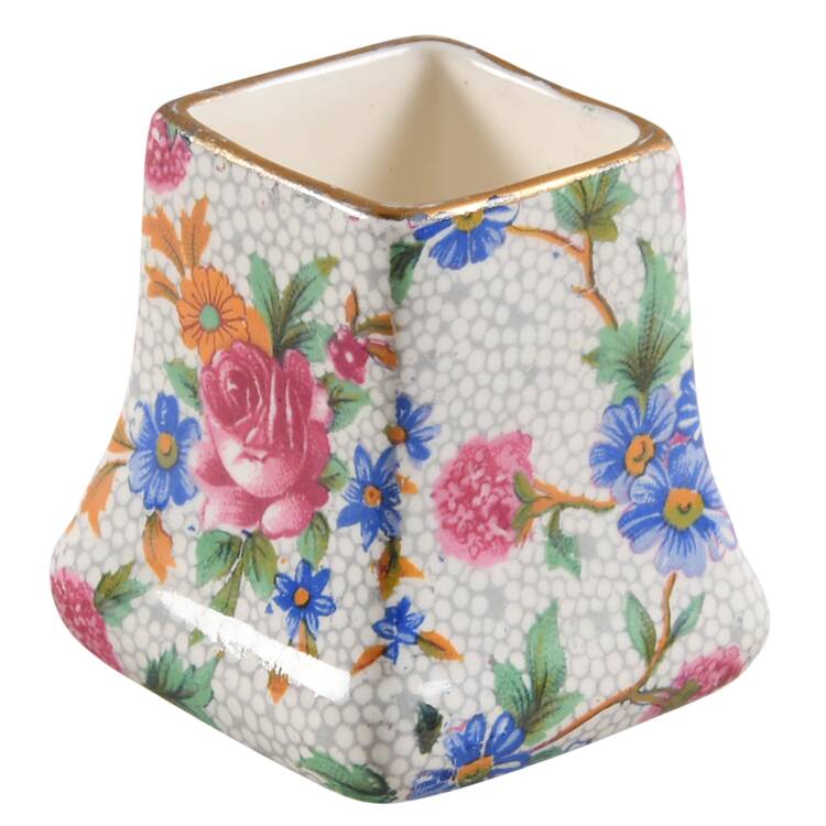 Old Cottage Chintz (Pre 1960, Cream) Fife Mustard Jar No Lid