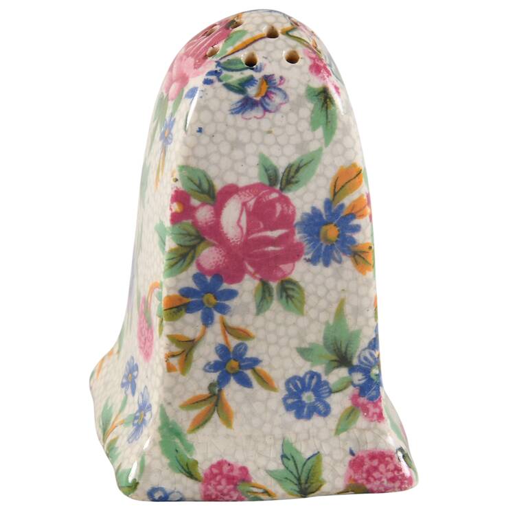 Old Cottage Chintz (Pre 1960, Cream) Salt Shaker