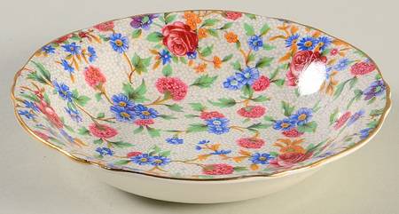 Old Cottage Chintz (Pre 1960, Cream) Fruit/Dessert (Sauce) Bowl