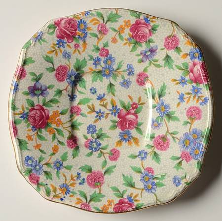 Old Cottage Chintz (Pre 1960, Cream) Underplate for Ascot Mayonaise Bowl