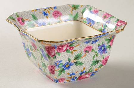 Old Cottage Chintz (Pre 1960, Cream) Ascot Mayonnaise Bowl