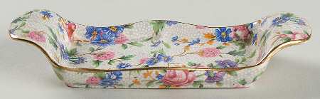 Old Cottage Chintz (Pre 1960, Cream) Tray for Salt and Pepper Set