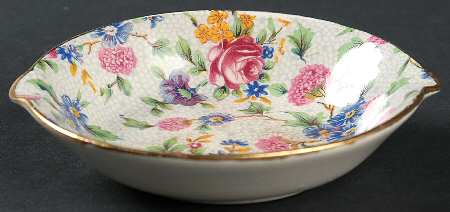 Old Cottage Chintz (Pre 1960, Cream) Small Ashtray