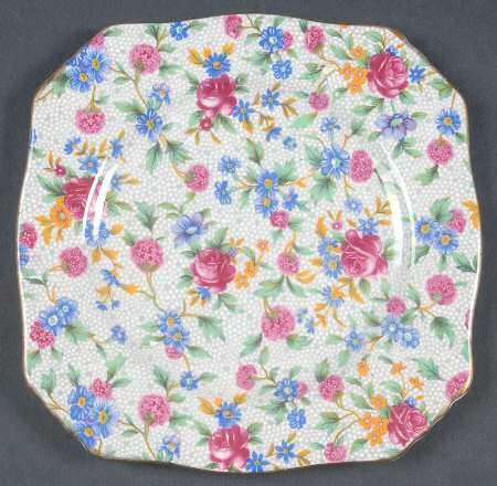 Old Cottage Chintz (Pre 1960, Cream) Square Bread & Butter Plate