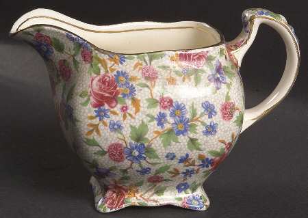 Old Cottage Chintz (Pre 1960, Cream) (Later) Athena Creamer