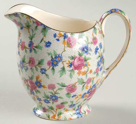 Old Cottage Chintz (Pre 1960, Cream) 10 Oz Albans Jug