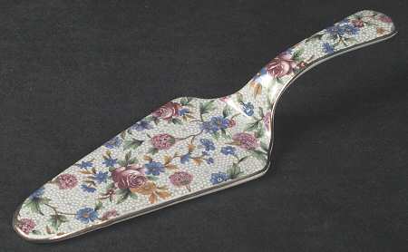 Old Cottage Chintz (Pre 1960, Cream) Solid Ceramic Pie/Cake Server