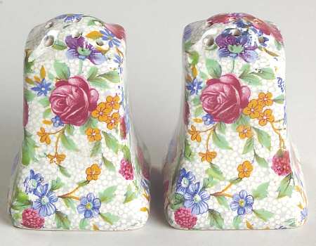 Old Cottage Chintz (Pre 1960, Cream) Salt & Pepper Set