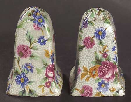 Old Cottage Chintz (Pre 1960, Cream) Salt & Pepper Set