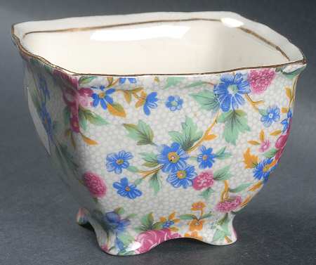 Old Cottage Chintz (Pre 1960, Cream) Athena Open Sugar Bowl (Early)