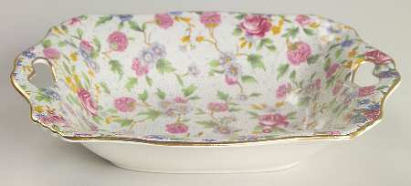 Old Cottage Chintz (Pre 1960, Cream) Rectangular Sweet Meat Dish