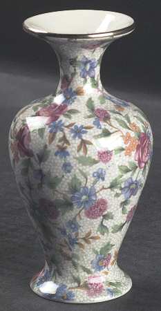 Old Cottage Chintz (Pre 1960, Cream) 4" Bud Vase