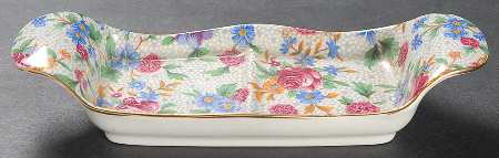 Old Cottage Chintz (Pre 1960, Cream) Tray for Salt and Pepper Set