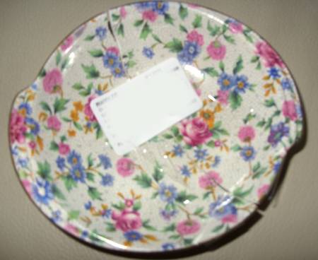 Old Cottage Chintz (Pre 1960, Cream) 5" Round Sweet Meat Dish