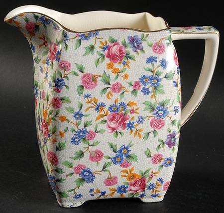 Old Cottage Chintz (Pre 1960, Cream) 24 Oz Duval Jug
