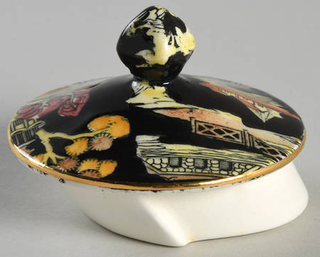 Pekin Black (Gold Trim) Lid for 3 Cup Albans Teapot