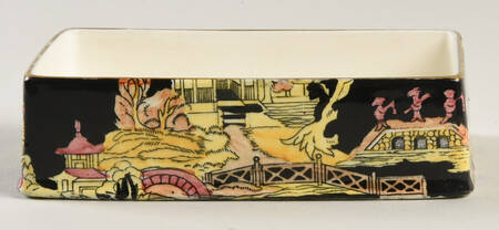 Pekin Black (Gold Trim) Small Candy Box, No Lid