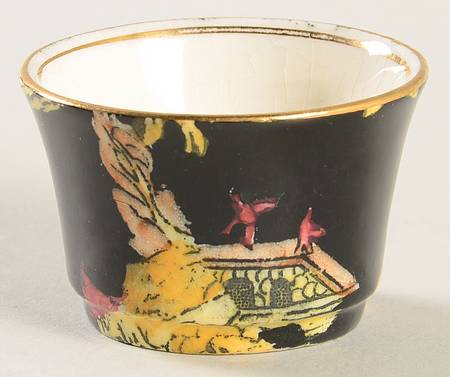 Pekin Black (Gold Trim) Countess Variation Individual Breakfast Set Open Sugar