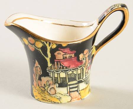 Pekin Black (Gold Trim) Eaton Individual Breakfast Set Creamer