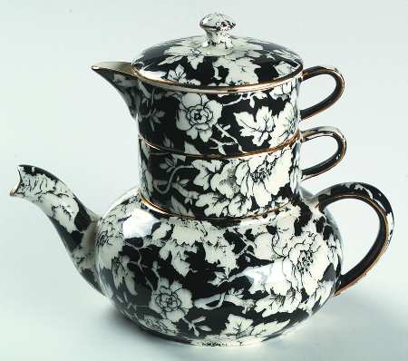 Peony Mini Teapot Stacking Set (Creamer, Sugar)